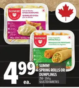 Metro SUMM! SPRING ROLLS OR DUMPLINGS offer