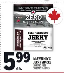 Metro MCSWEENEY'S JERKY SNACKS offer