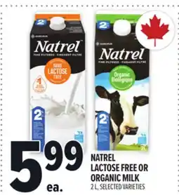 Metro NATREL LACTOSE FREE OR ORGANIC MILK offer
