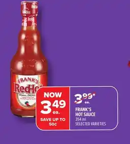 Metro FRANK'S HOT SAUCE offer