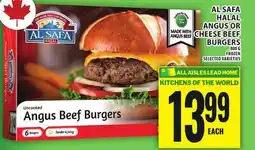 Food Basics AL SAFA HALAL ANGUS OR CHEESE BEEF BURGERS offer