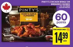 Food Basics PINTY'S CHICKEN WINGS OR BREADED CHUNKS offer