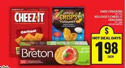 Food Basics DARE CRACKERS OR KELLOGG'S CHEEZ-IT CRACKERS offer