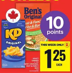 Food Basics KRAFT DINNER 58-200 G BEN'S ORIGINAL FAST & FANCY RICE 132 G offer