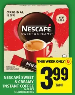 Food Basics NESCAFE SWEET & CREAMY INSTANT COFFEE offer