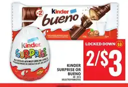 Food Basics KINDER SURPRISE OR BUENO offer