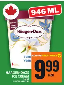 Food Basics HÄAGEN-DAZS ICE CREAM offer