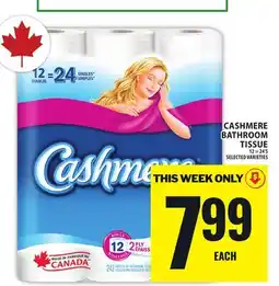 Food Basics CASHMERE BATHROOM TISSUE offer