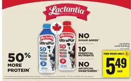 Food Basics LACTANTIA ULTRA PUR MILK offer