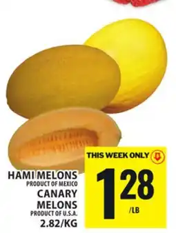 Food Basics HAMI MELONS, CANARY MELONS offer