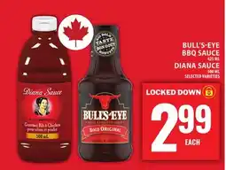 Food Basics BULL'S-EYE BBQ SAUCE OR DIANA SAUCE offer
