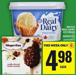 Food Basics NESTLÉ REAL DAIRY ICE CREAM OR NOVELTIES offer