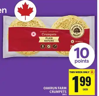Food Basics OAKRUN FARM CRUMPETS offer