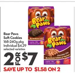 Longo's Bear Paws Soft Cookies offer