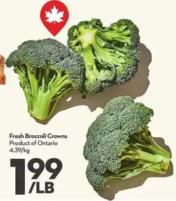 Longo's Fresh Broccoli Crowns offer