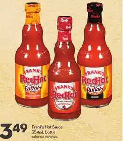 Longo's Frank's Hot Sauce offer