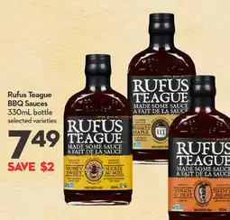 Longo's Rufus Teague BBQ Sauces offer