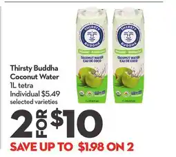 Longo's Thirsty Buddha Coconut Water offer