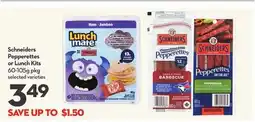 Longo's Schneiders Pepperettes or Lunch Kits offer
