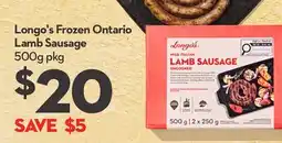 Longo's Longo's Frozen Ontario Lamb Sausage offer