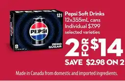 Longo's Pepsi Soft Drinks offer