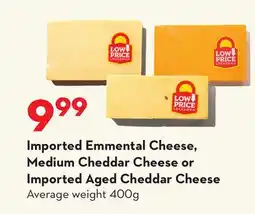 Longo's Imported Emmental Cheese, Medium Cheddar Cheese or Imported Aged Cheddar Cheese offer