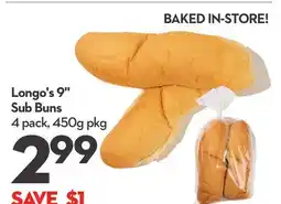 Longo's Longo's 9 Sub Buns offer