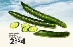 Longo's Fresh Seedless Cucumbers offer