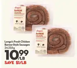Longo's Longo's Fresh Chicken Barese-Style Sausages offer