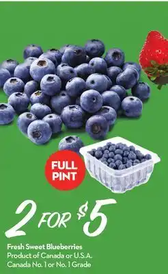 Longo's Fresh Sweet Blueberries offer