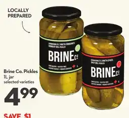 Longo's Brine Co. Pickles offer