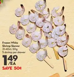Longo's Frozen White Shrimp Skewer offer