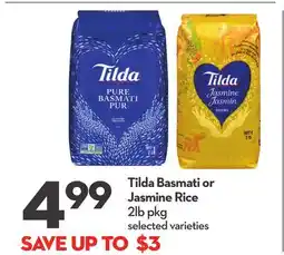 Longo's Tilda Basmati or Jasmine Rice offer