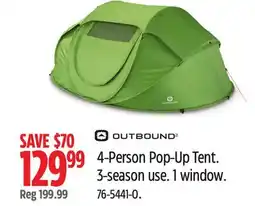 Canadian Tire 4-Person Pop-Up Tent offer