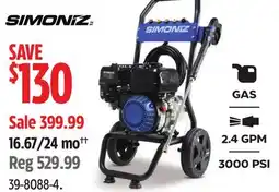 Canadian Tire Simoniz Gas Pressure Washer & Accessories offer
