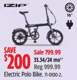 Canadian Tire IZIP Electric Polo Bike offer