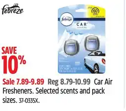 Canadian Tire Febreze Car Air Fresheners Selected scents and pack sizes offer
