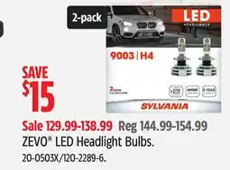 Canadian Tire ZEVO LED Headlight Bulbs offer