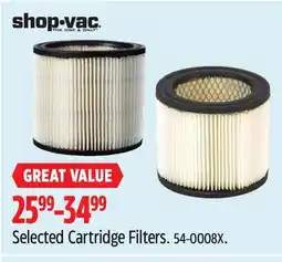 Canadian Tire Shop-Vac Selected Cartridge Filters offer