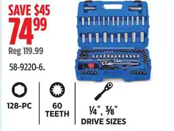 Canadian Tire Mastercraft Socket Set 128-pc offer