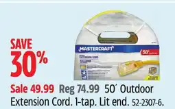 Canadian Tire Mastercraft 50´ Outdoor Extension Cord offer