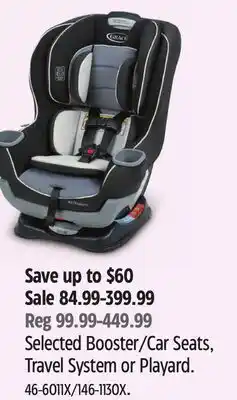 Canadian Tire Clek Selected Booster/Car Seats, Travel System or Playard offer