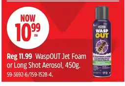 Canadian Tire Wilson WaspOUT Jet Foam or Long Shot Aerosol offer