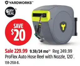 Canadian Tire Yardworks ProFlex Auto Hose Reel with Nozzle offer