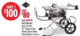 Canadian Tire Skilsaw 10˝ Heavy-Duty Worm Drive Table Saw/Stand offer