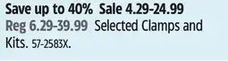 Canadian Tire Mastercraft Selected Clamps and Kits offer