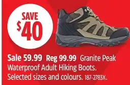 Canadian Tire Outbound Peak Waterproof Adult Hiking Boots offer