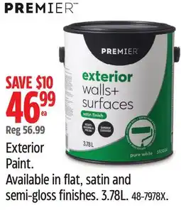 Canadian Tire PREMIER Exterior Paint offer