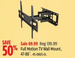 Canadian Tire Full Motion TV Wall Mount, 47-86˝ offer