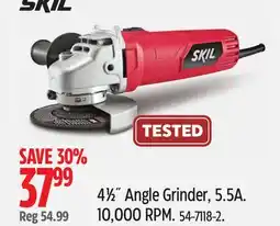 Canadian Tire Skil F41⁄2˝Angle Grinder, 5.5A offer